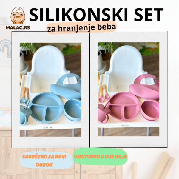 Silikonski set za hranjenje beba - Image 2