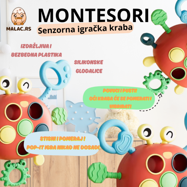 Montesori senzorna igračka kraba - Image 3