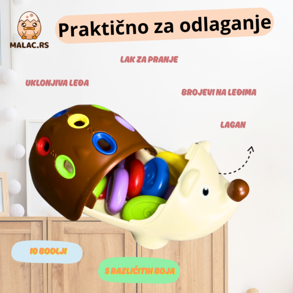 Montesori senzorna igračka jež - Image 4