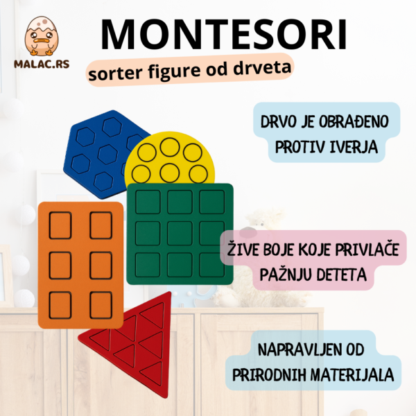 Montesori sorter figure od drveta - Image 4