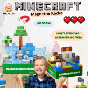 Minecraft magnetne kockice 100 delova