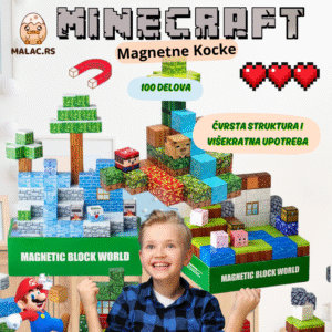 Minecraft magnetne kockice 100 delova